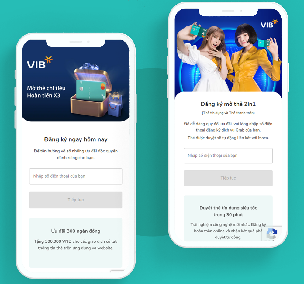 Các bước mở thẻ VIB online cho khách hàng 