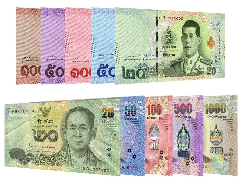 Tổng hợp mệnh giá tiền Thái
