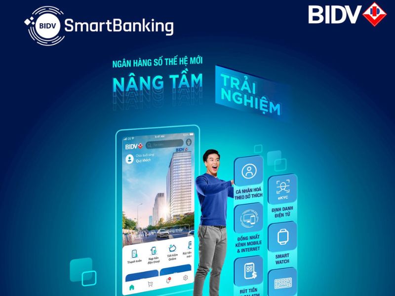 Smart Banking BIDV cho phép khách hàng trải nghiệm dịch vụ tài chính trực tuyến