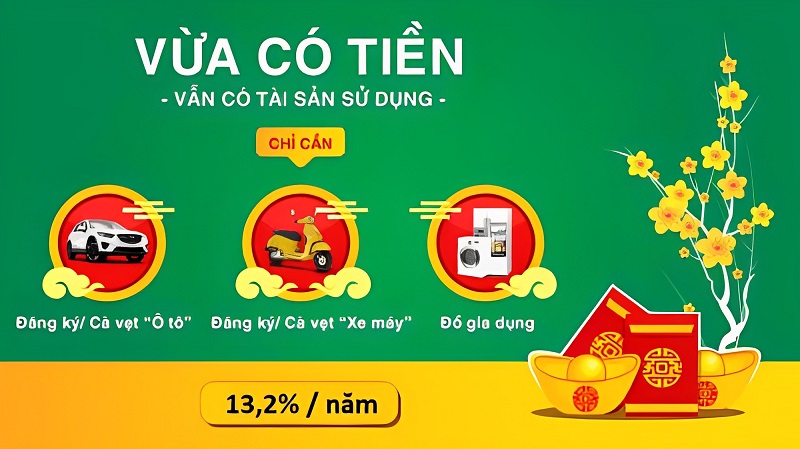 Lãi suất vay tiền bằng sổ hộ khẩu tại F88 là khoảng 13,2/năm